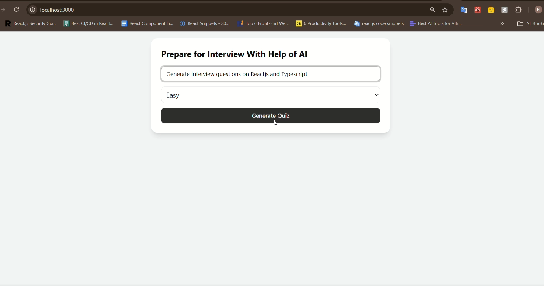 AI-Powered Interview Quiz Generator